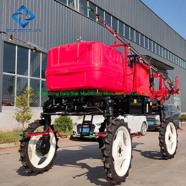 Pulverizador auto-motriz agrícola de 700 L com pulverizador Highland Gap Spray Agricultura de Pesticide de roda de terreno de feijão de fazenda atrelado montada pulverizador com barra