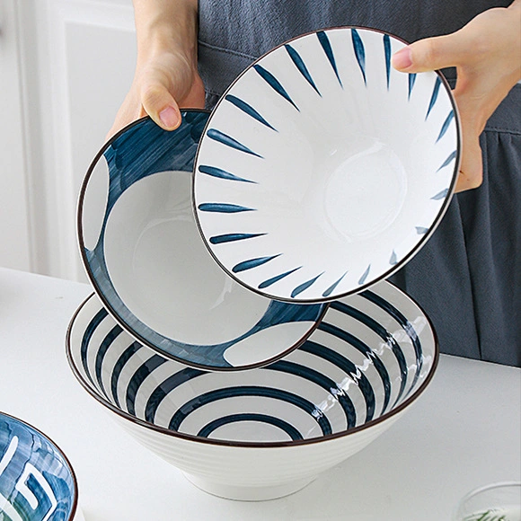 Japanese Tableware Set Steak Plate Western Hand-Painted Ceramic Bowl Household