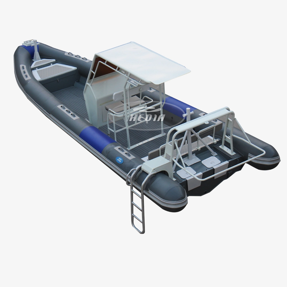 Bateau de commande à distance de l'Indonésie nervure à coque en aluminium 760 Orca Hypalon bateau gonflable militaire de la télécommande bateau