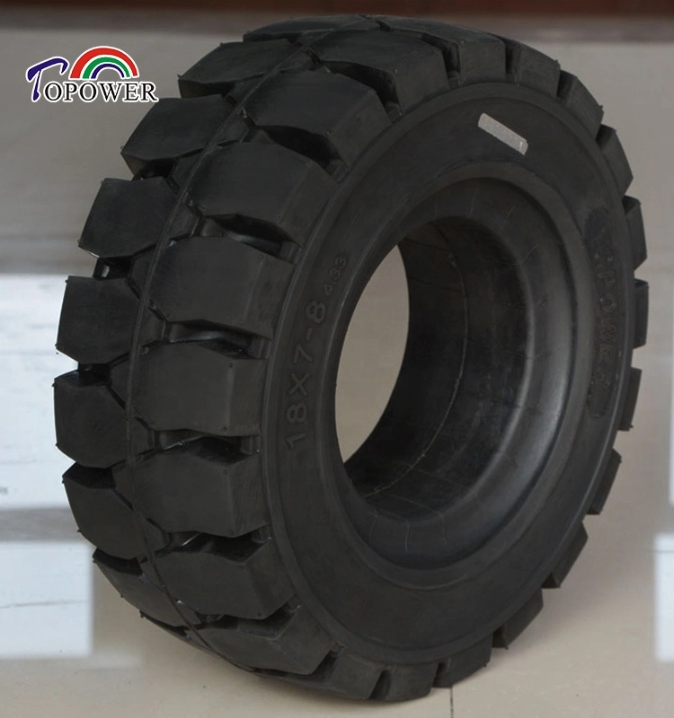 إطار الرافعة الشوكية 18X7-8 مطاط الإطار الصلب Tire18X7-8، صناعي للخدمة الشاقة الإطار