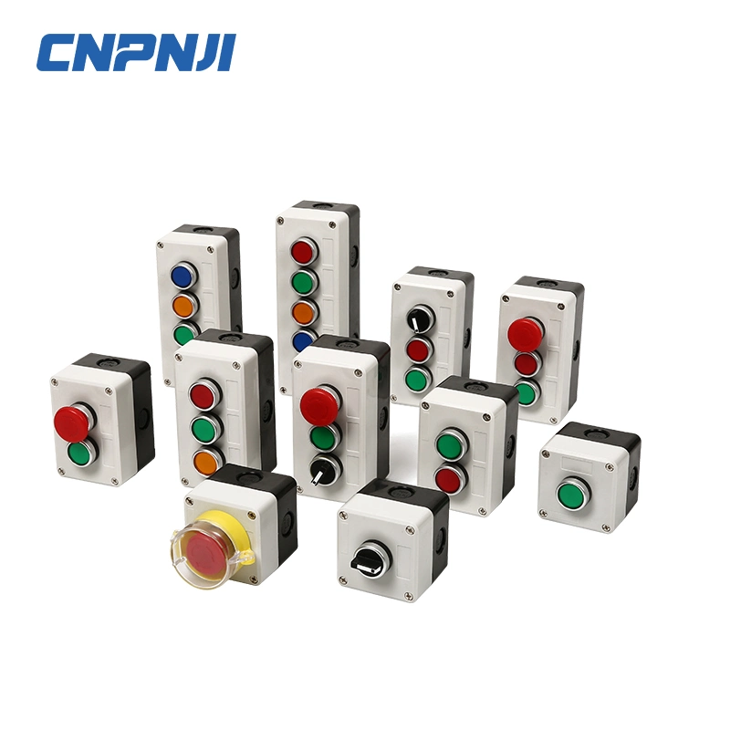 5p Green Sign Plastic Push Button Switch Control Box Station with Symbol 10A No Normally Open Reset Momentary