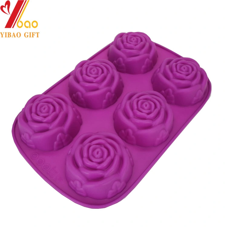 High quality/High cost performance  Custom Flower Shape Logo Silicone Ice Mold Cake Mold Chocolate Mold for Bakeware (XY-CM-376)