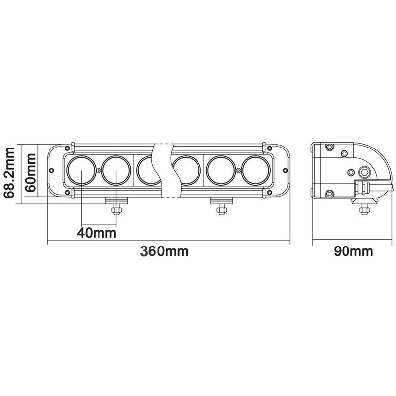 14 Inch 80W Auto LED Lighitng Bar for 4X4 Offroad