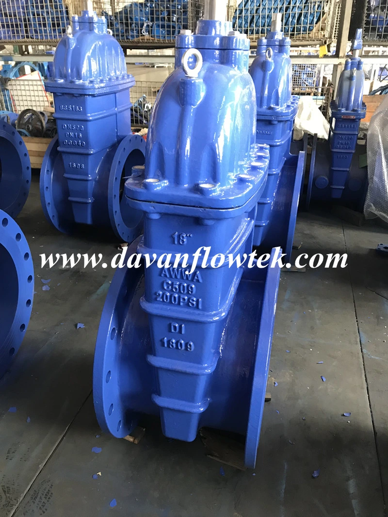 Ggg50 Ductile Cast Iron Flanged Non Rising Stem Brass Seat Water Gate Valve