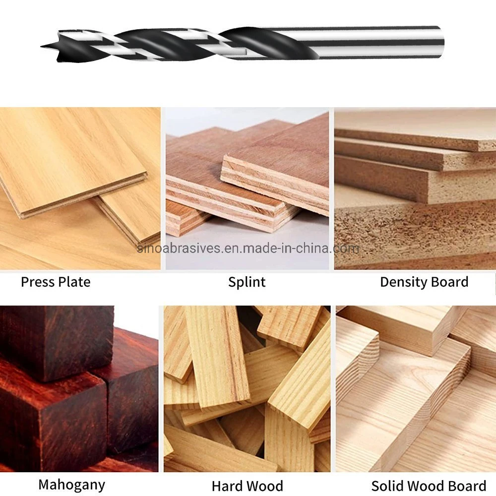 Trabajo de la madera de acero al carbono de alto Brad Broca de