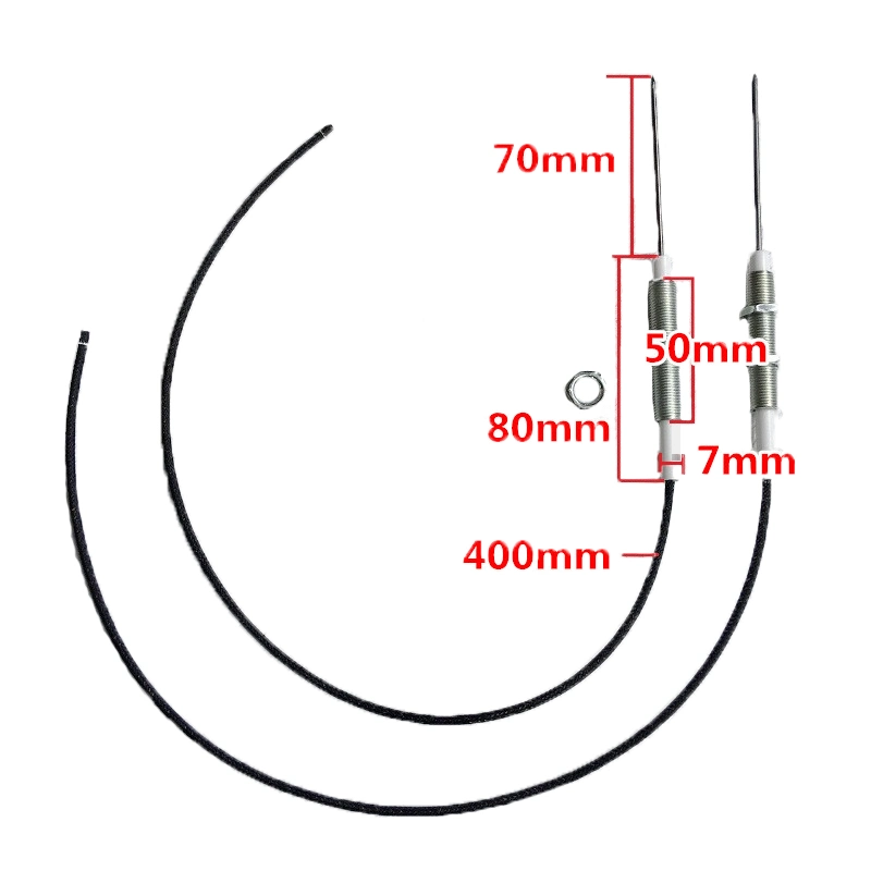 Electrodo de encendido por chispa estufa Horno Gas sistema de encendido superficie caliente Detonador