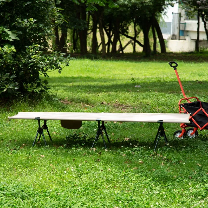 Marco de acero portátil Bunk Cot ultraligero Diseño exterior plegable aluminio Cama de camping