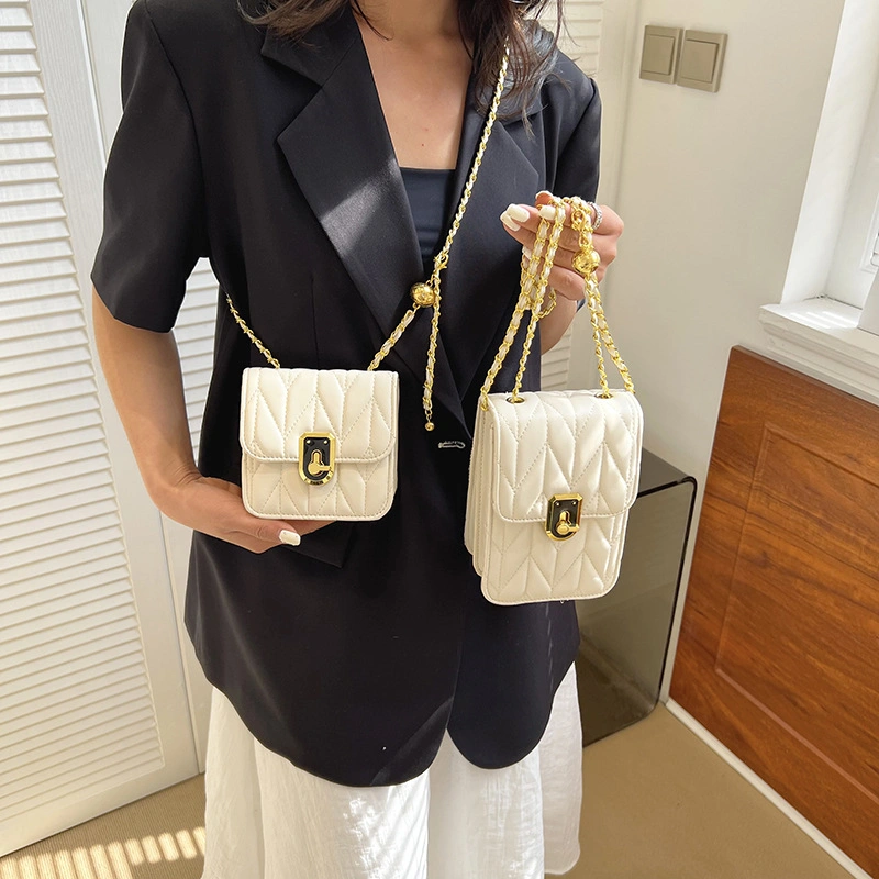 Mujer′ S cartera hombro Mini bolsas de cuero correas Teléfono móvil Grandes tarjetahabientes bolsillos de dinero de cartera