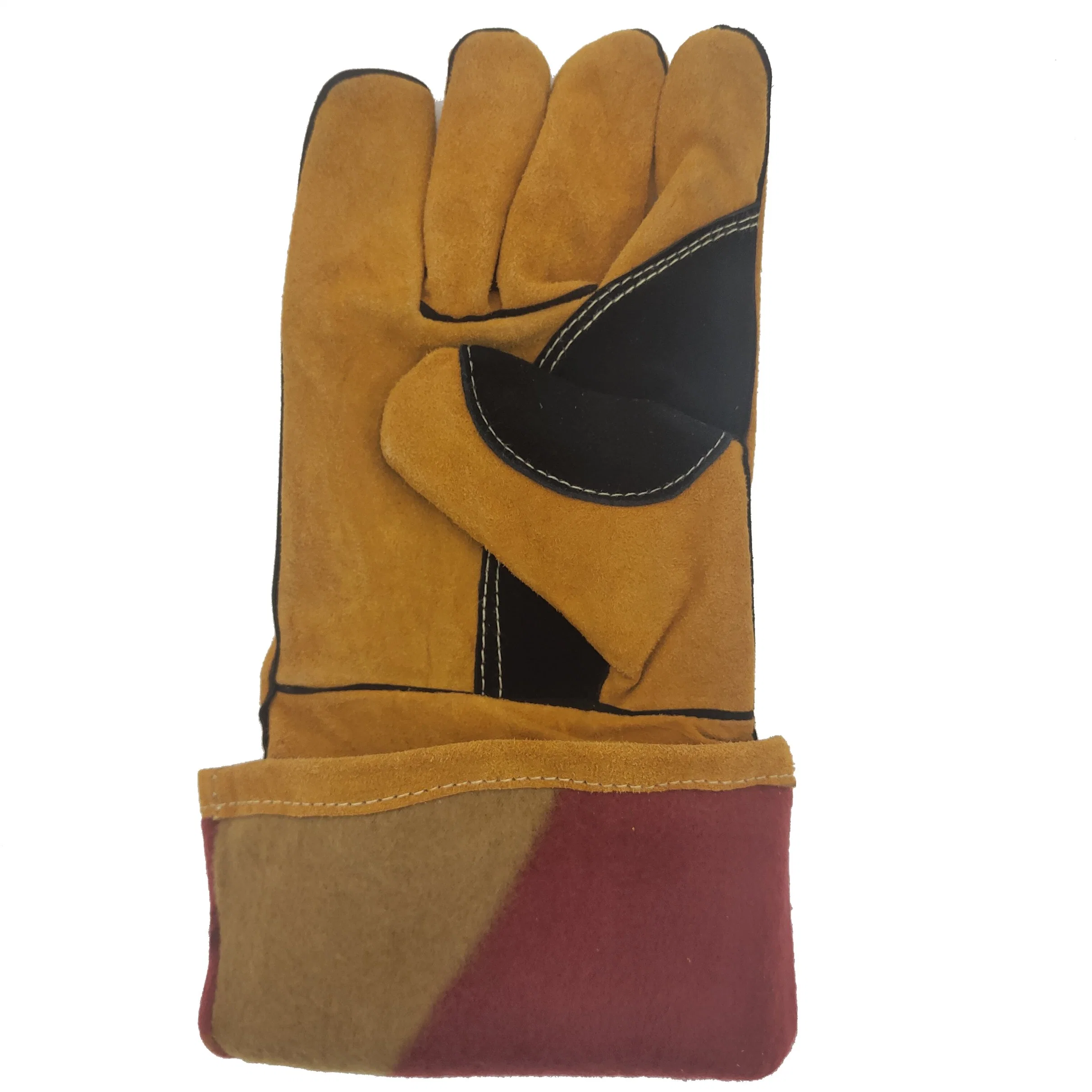 Cheap Heat Resistant Safety Work Glove Cow Split Leather Welding Welder Gloves