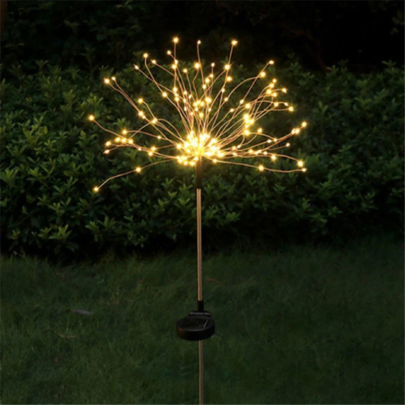 Solar String Firework Light Outdoor Waterproof Garden Lamp