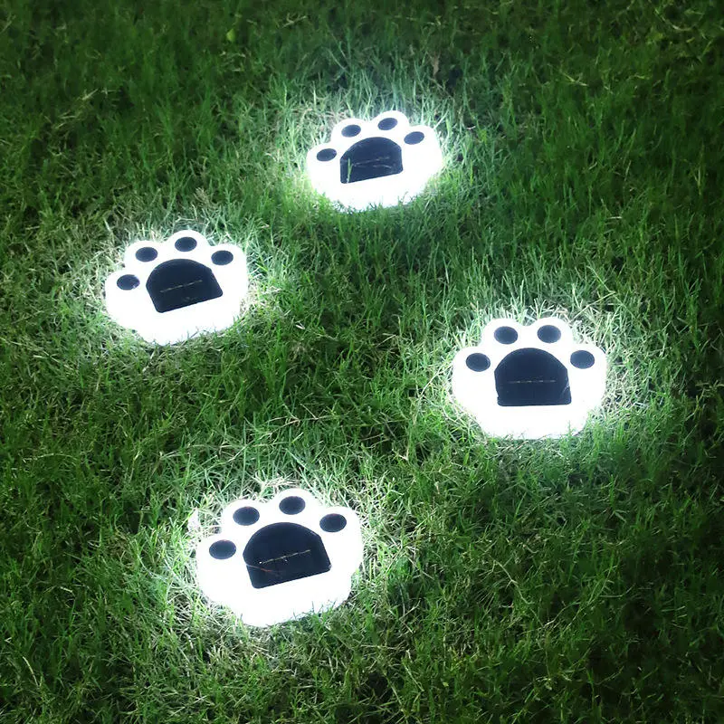 Outdoor LED Solar Lampe Bear Paw Garten Rasen Licht Dekor Landscape Underground Light IP65 Wasserdichte Lichtsteuerung für Patio Park