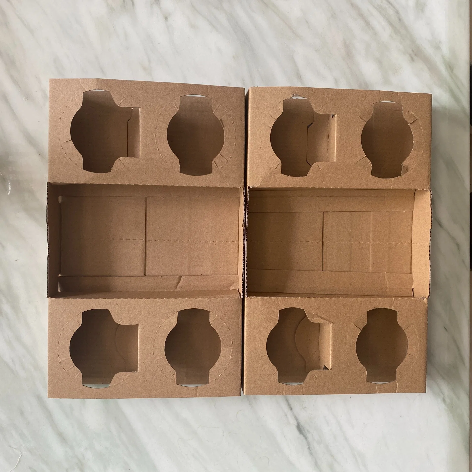 Corrugated Cardboard 4 Cup Holder Carrier Packaging Tools