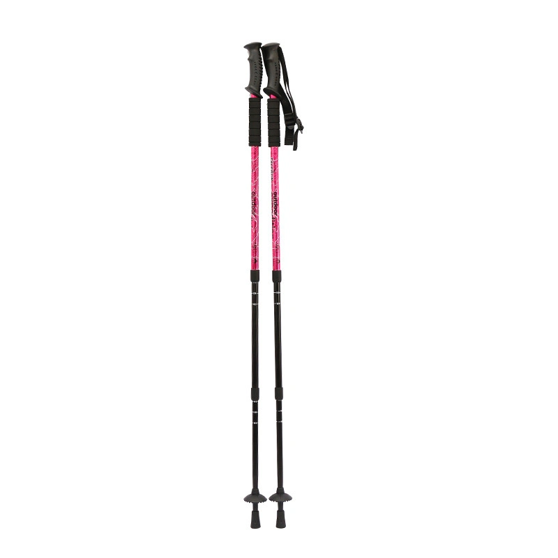 Folding Anti-Slip Walking Stick Trekking Poles Outdoor 65-135cm Telescopic Climbing Equipment Aluminum Hiking Stick