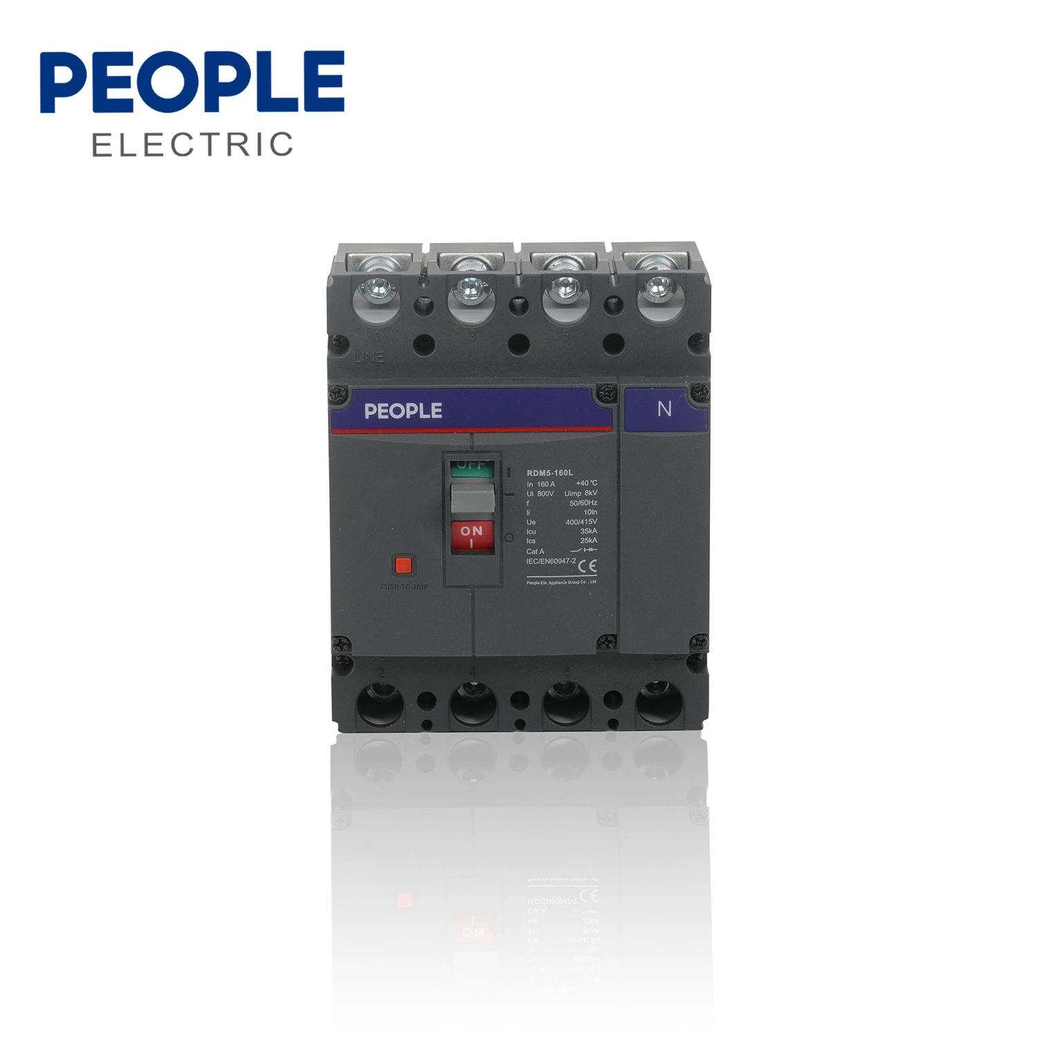 People Low Voltage MCCB Rdm5 AC/DC Molded Case Circuit Breaker 2p/3p/4p CE