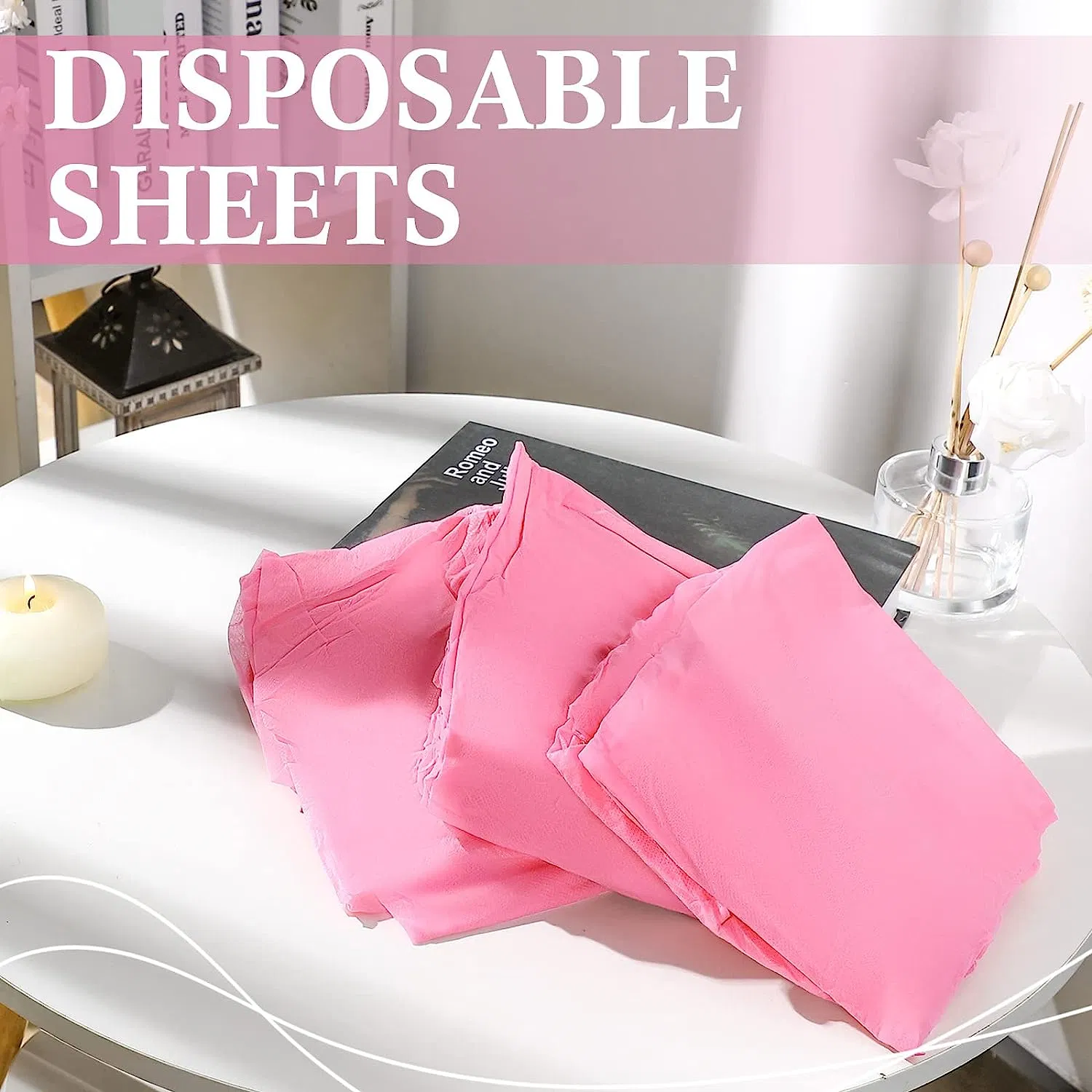 Disposable Bed Sheets Massage Table Sheet Waterproof Bed Cover Non-Woven Fabric for SPA Beauty Salon Table Sheets