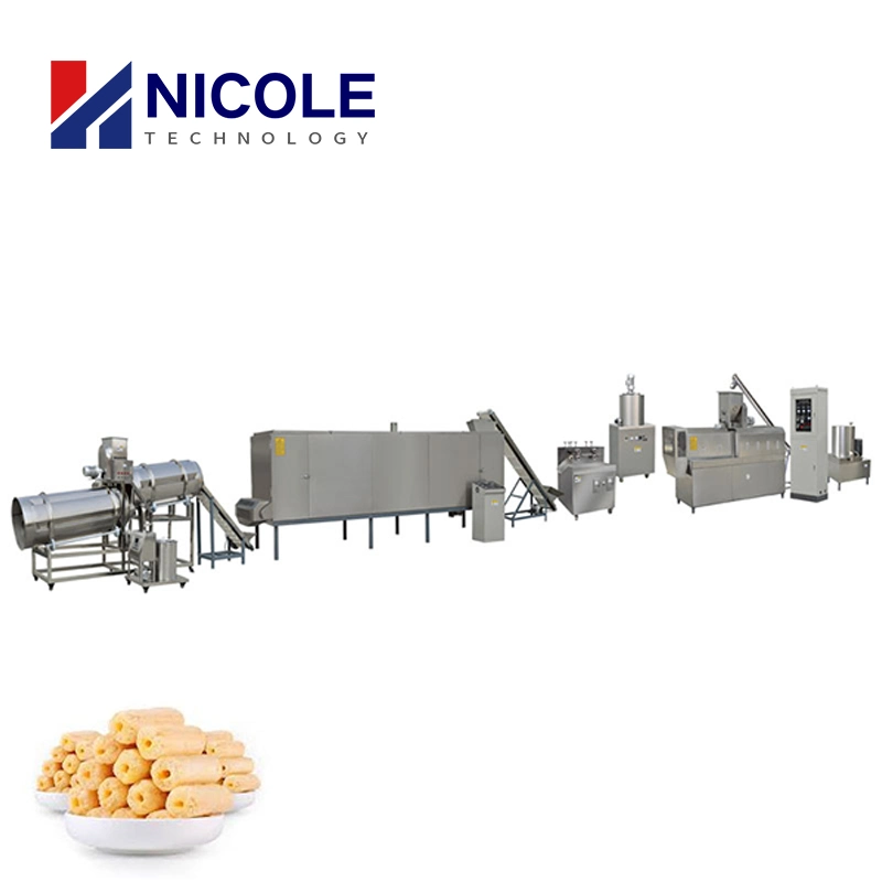 PLC Automatic Potato Chips Puffed Food Microwave Drying Puffing and Baking Machine