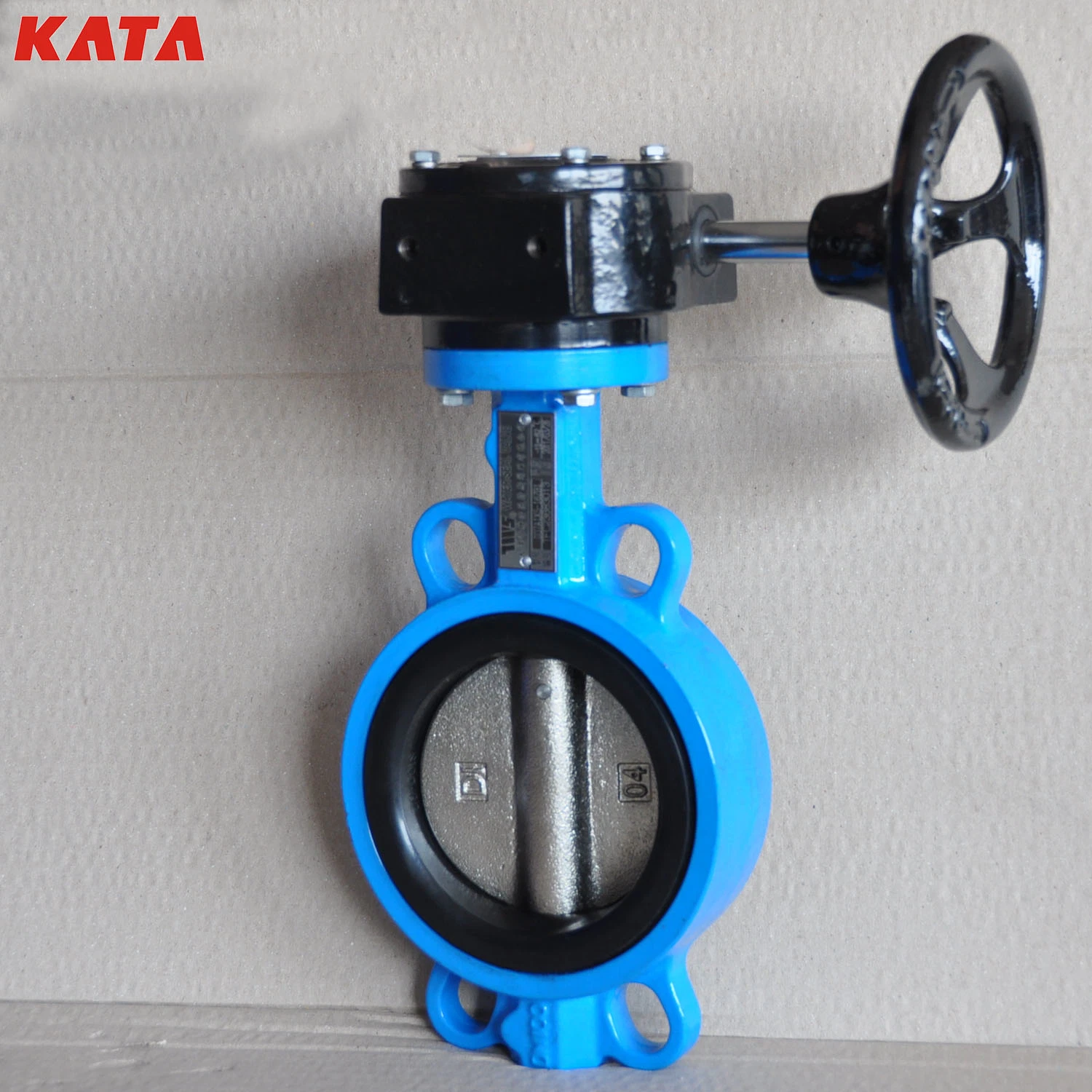 Gear Operator Soft Seat Lug Cast Iron Center Line Wafer Type Butterfly Valve