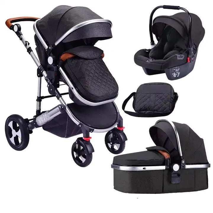 3 in 1 Baby Kinderwagen mit Stoßdämpfer Luxus hoch Landschaft Baby Walkers &amp; Träger