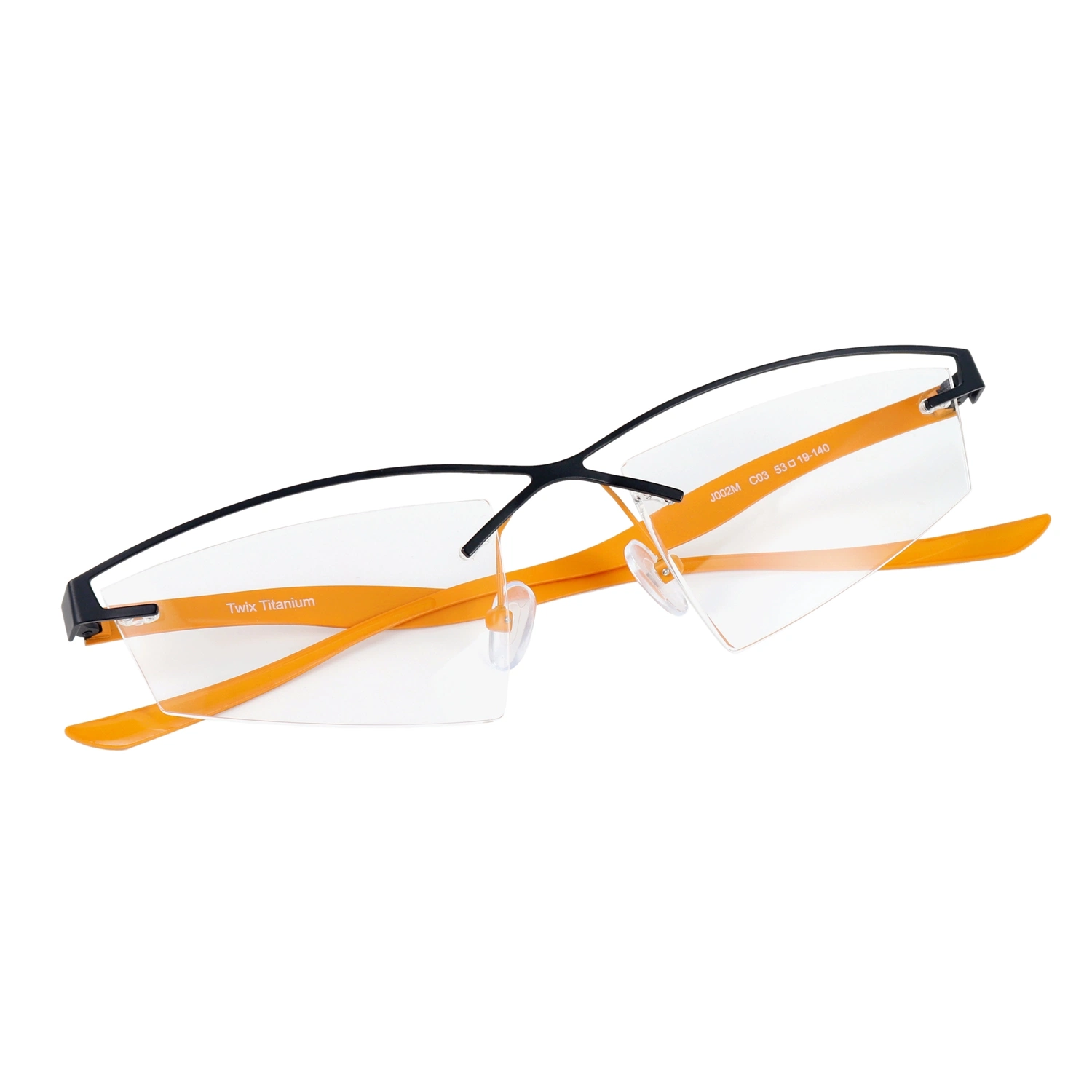 TWIX Designer Titanium Metal Optical Frame con puntas de resina