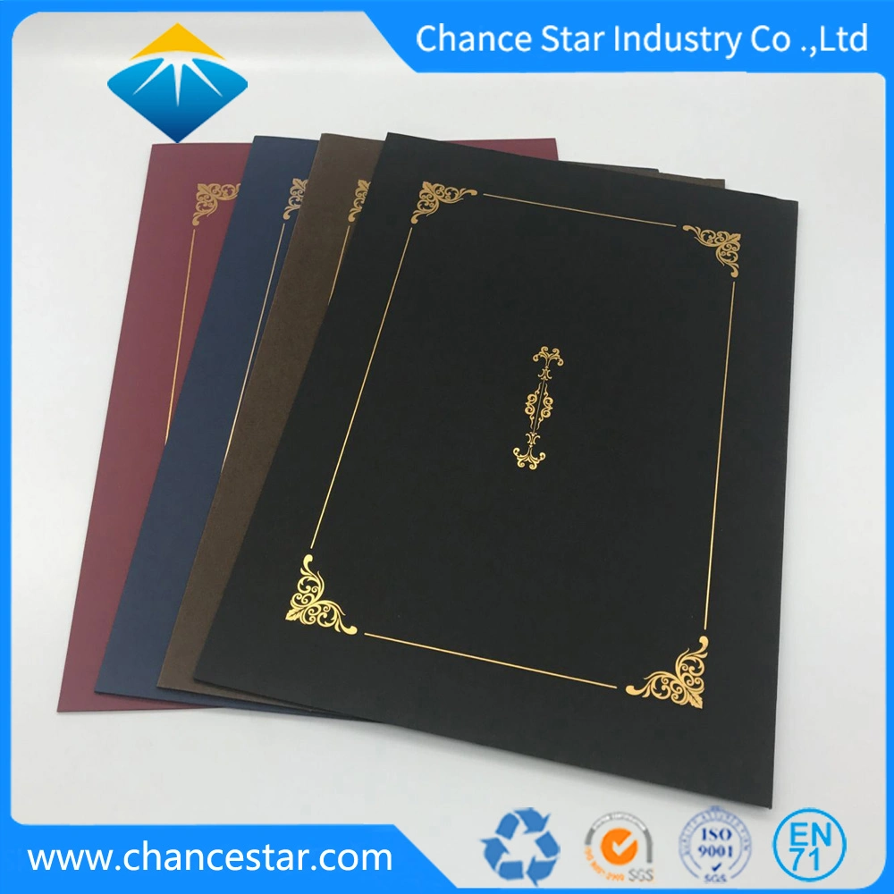 Custom Foil Stamping Sepecial Paper Soft Diploma Cover