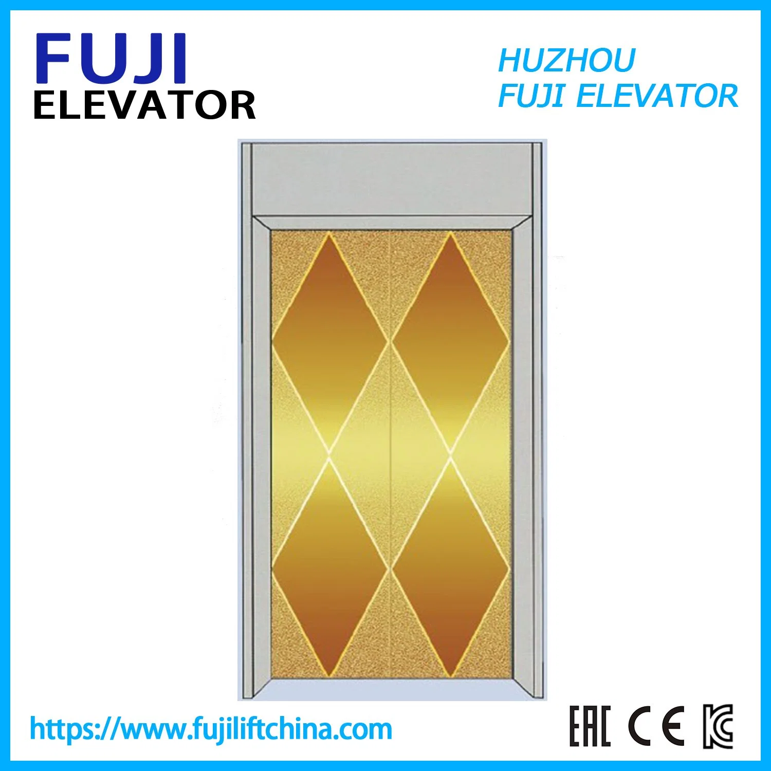 5-25 Center Opening Door FUJI High quality/High cost performance  Export Wooden Case Elevators Home Lift