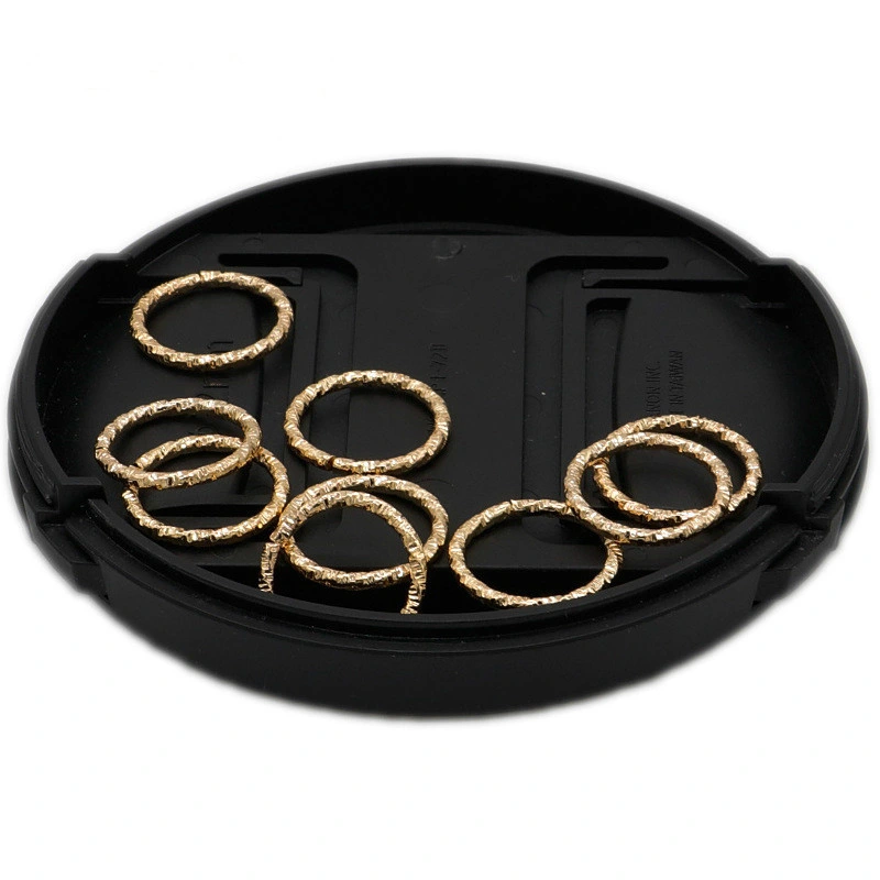 10-12mm Inner Hole Hair Rings Gold Silver Hoop Circle Dreadlock Beads Cuffs Ring