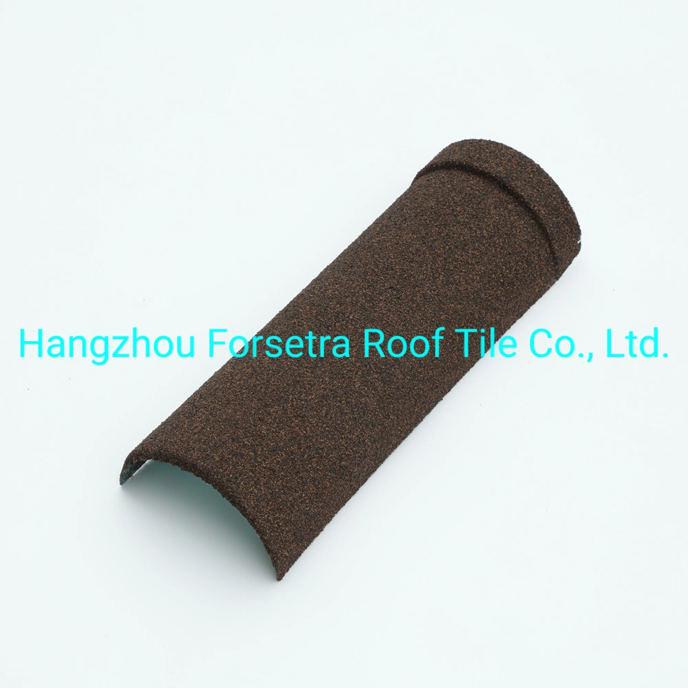 Stone Chips Coating Metal Roof Tiles Roofing Accessories Construction Materials Ridge Tiles