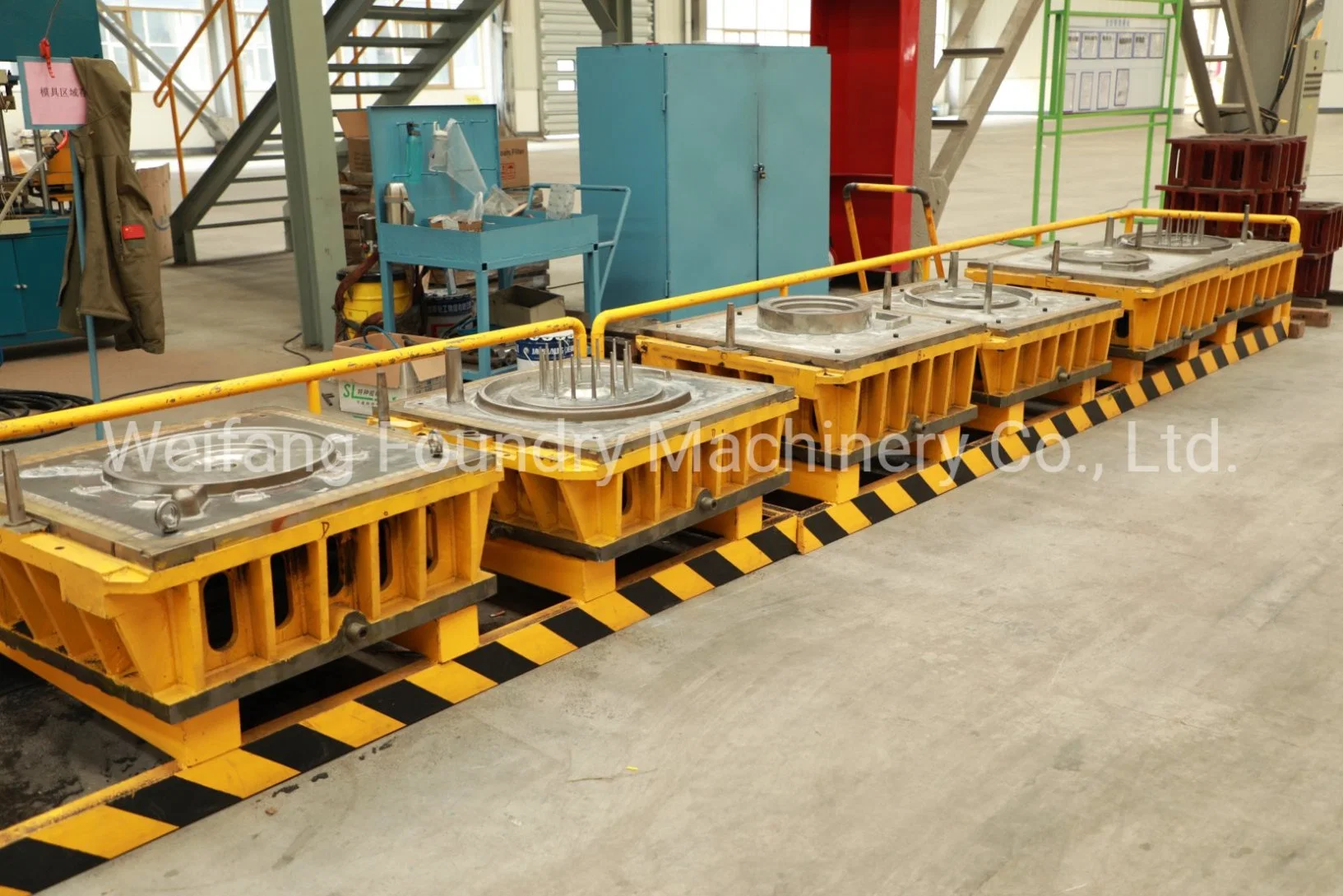 Static Squeeze Molding Line for Ductile Iron Castings High Speed 120 Moulds