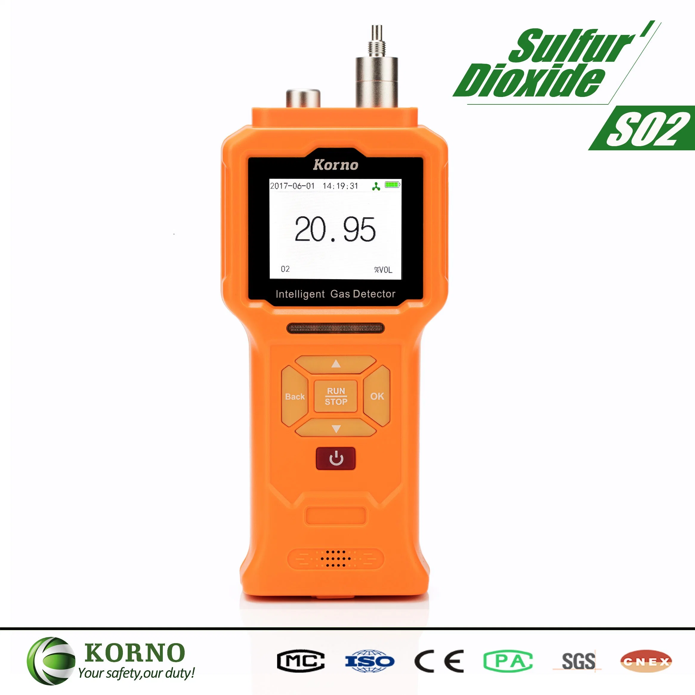 Gas Sensor Sulphur Dioxide IP65 Handheld Gas Detector (SO2)