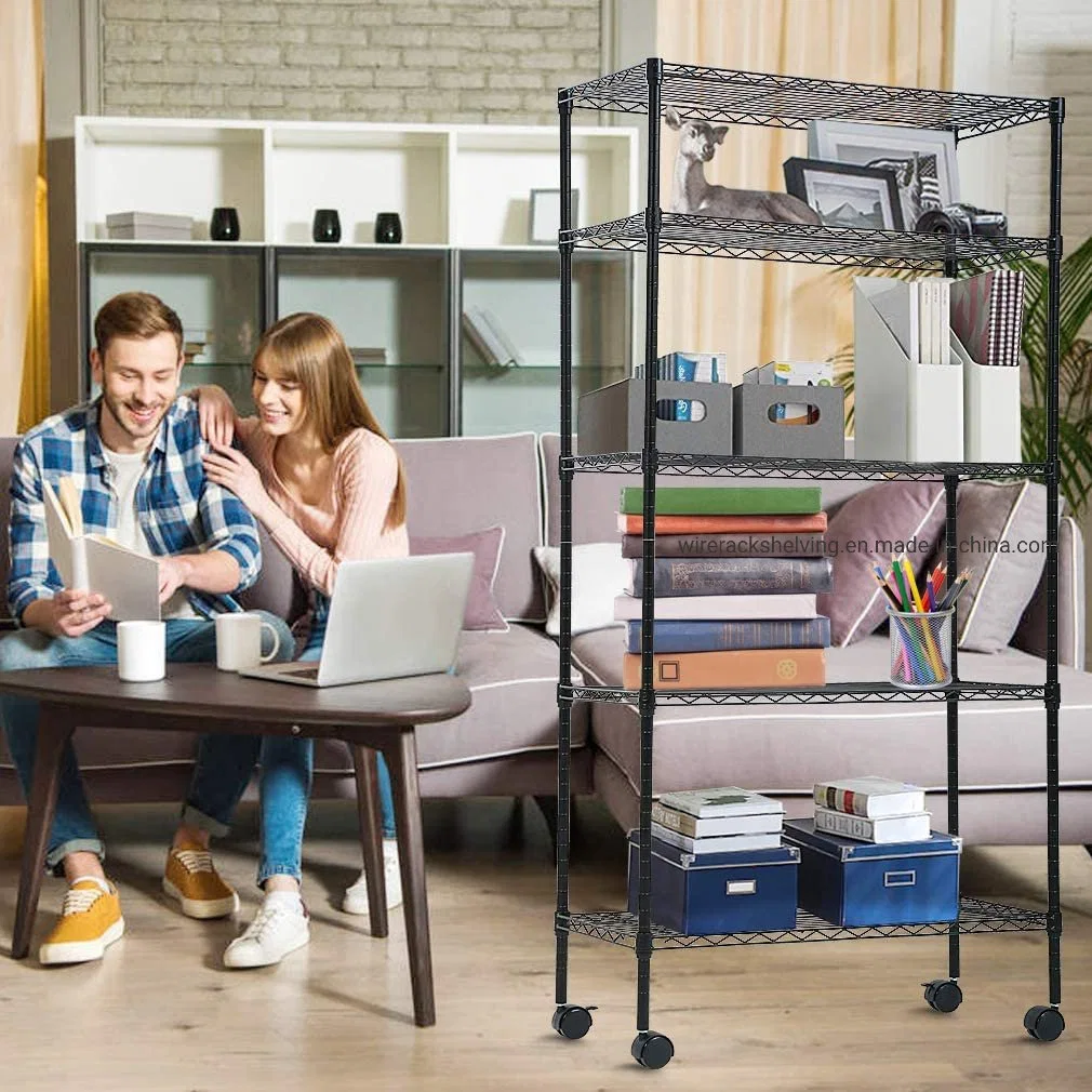 Simple Deluxe Heavy Duty 5-Shelf Shelving Unit with Easy Life for Making Space