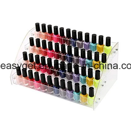 Acrylic 5 Layer Nail Polish Rack Tabletop Display Stand Holds up 65 Bottles 5 Lipstick Tier Holder Esg10426