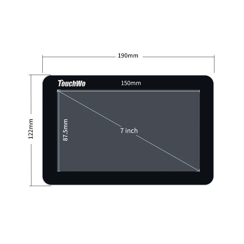 Ecrã LCD tátil industrial OEM de 7 polegadas, Hot Sales Monitorar o computador para o escritório de conferência