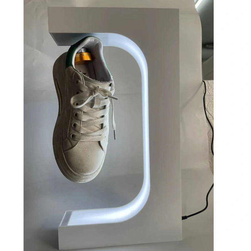 360 Rotating Magnetic Suspension Floating Shoe Sneaker Display Racks with LED Light Heavy 200-400g