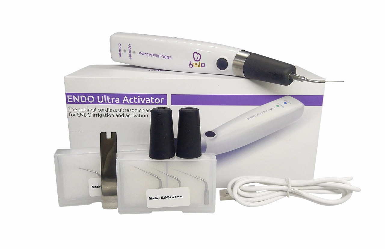 1 Set Dental Endo Ultra Activator Endo Irrigator Cordless with 6 Titanium Tips for Root Canal Treatment