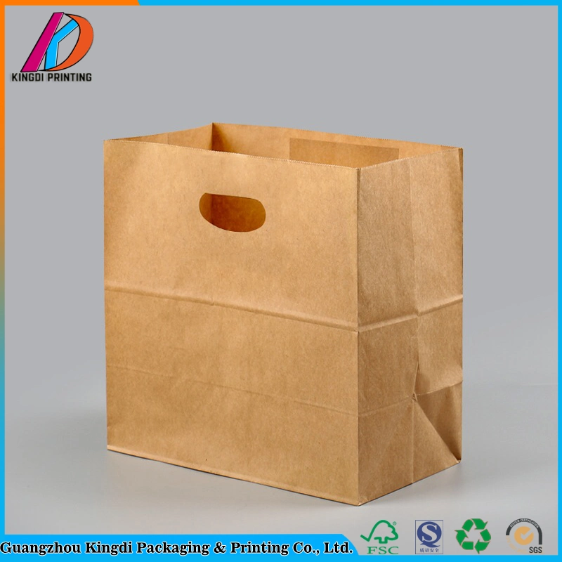 Hot Selling Restaurant Recyclable Take Away Fast Food Kraft Paper Bag