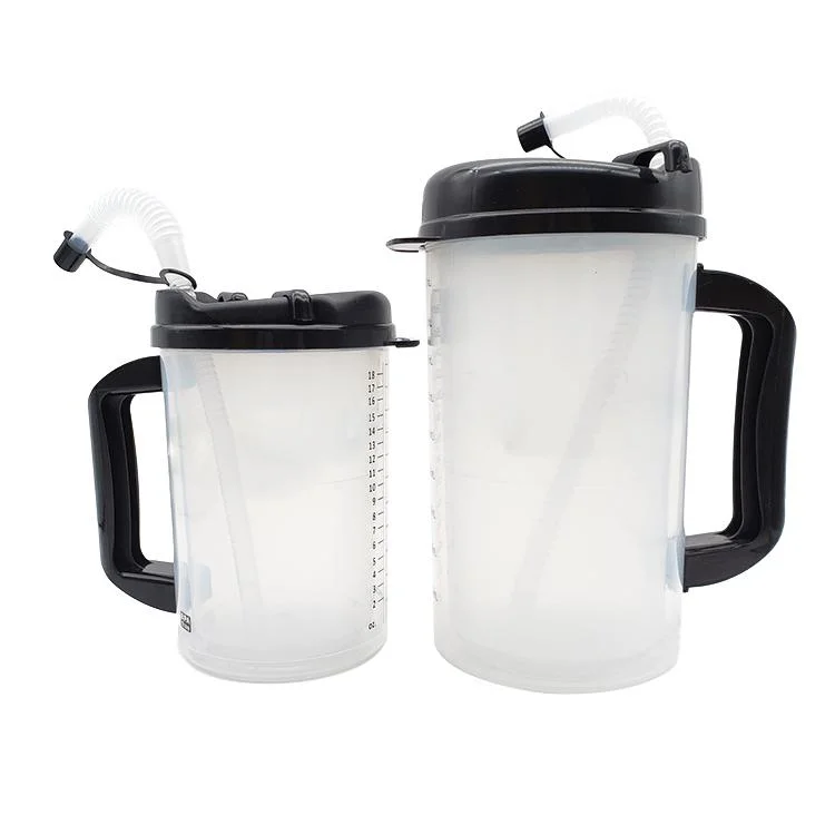 Taza reutilizable de plástico Multi-Color taza aislada transparente taza graduada aislada