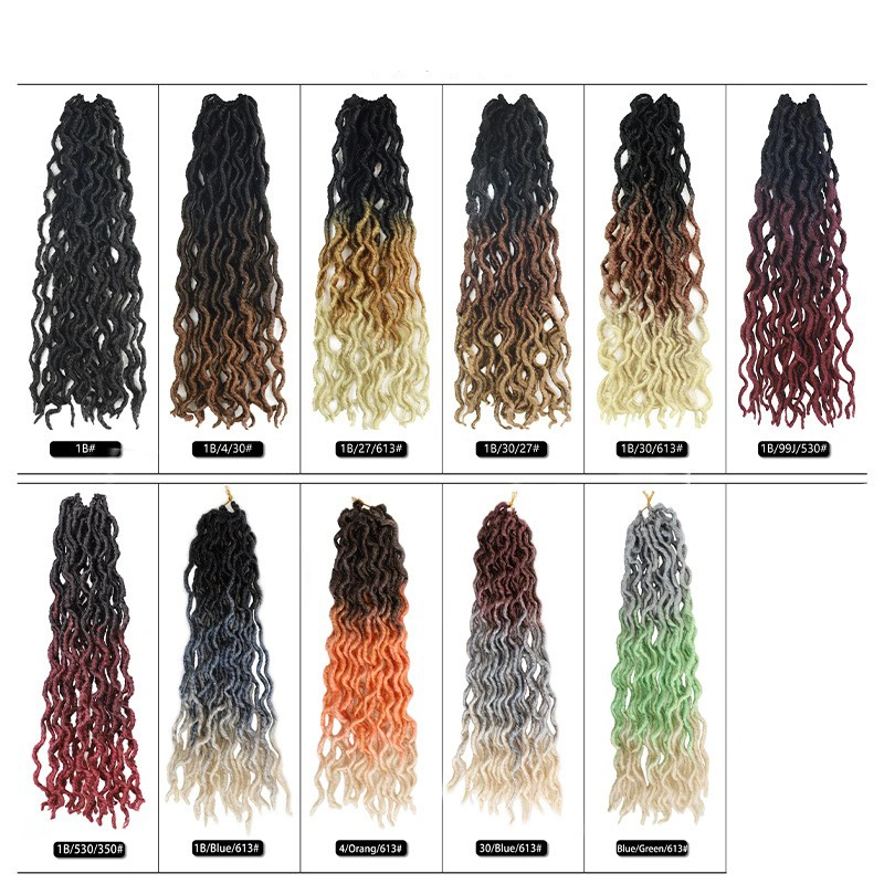 Vague d'eau de l'extension de la mèche de cheveux en crochet de haute qualité Wigs de Braid synthétique pour femmes noires