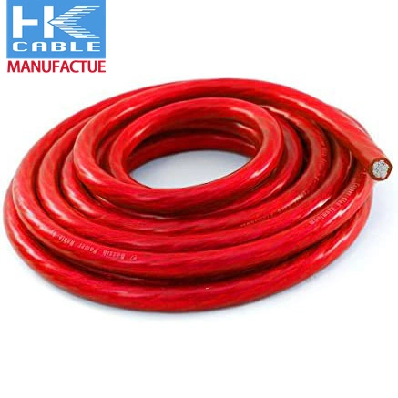 Humo mate transparente de cable de batería 0AWG 6 AWG 10 AWG Cable automotriz CCA Low-Tension cable PVC para kits de amplificador de automóvil