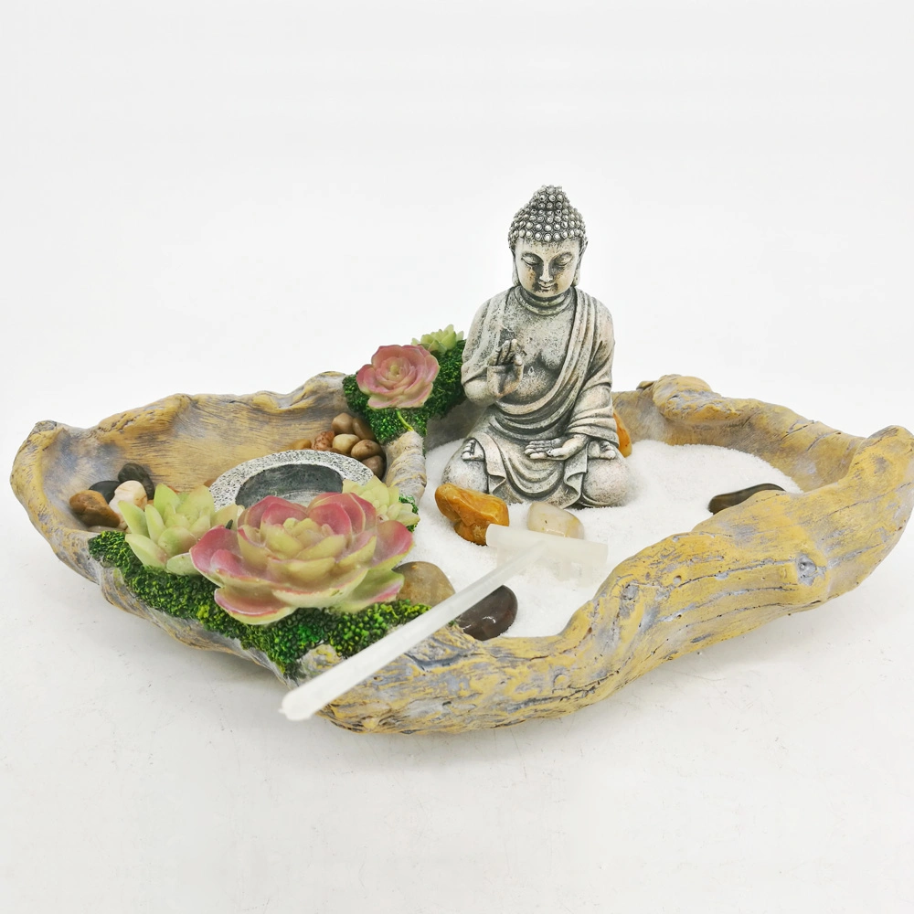 Polyresin Buddha Statue Zen Garden for Sale