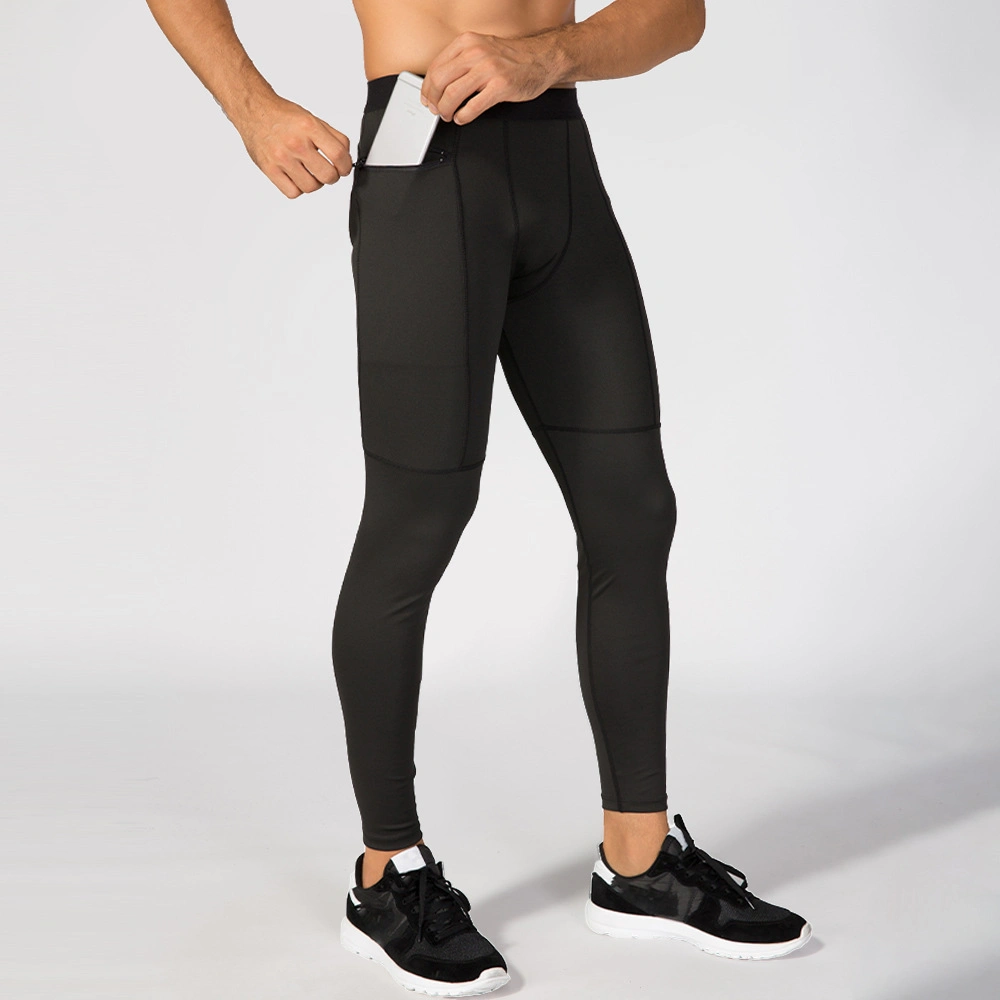 Pantalones de entrenamiento de yoga de bolsillo con cremallera para hombre