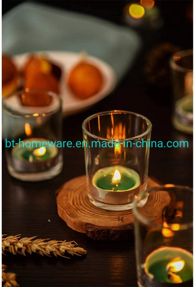 82ml 2oz 2.5oz Glass Transparent Tea Candle Holder for Wedding Decoration and Home Decoration