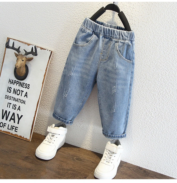 High Quality Customization Kids Denim Pants Wholesale Loose Casual Children's Jeans Pants