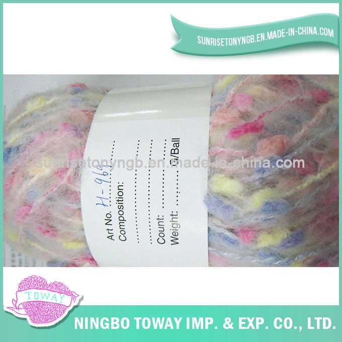 Baby Worsted Dyed Colour Bead Fancy Acrylic Yarn