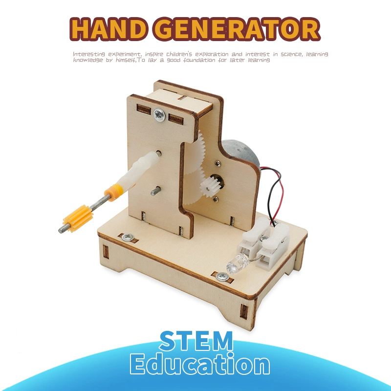 Factory Wholesale/Supplier School Teaching Equipment Wooden Hand Generator Educational Toy for School