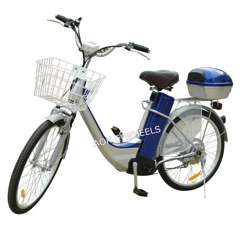 250W Brushless Motor City Electric Bike with Basket (ES-002)