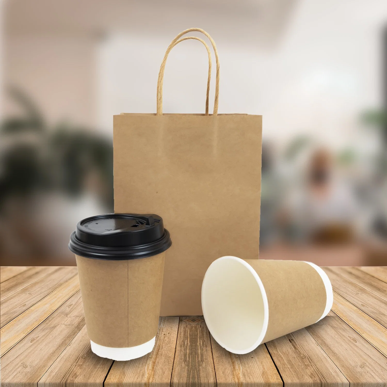 Wholesale/Supplier Full Customized Logo Printed Shopping Paper Bag with Handle Brown and White Kraft Paper Bags with Your Own Logo