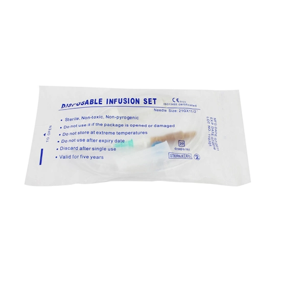 Tubulure de perfusion intraveineuse jetable avec filtre de liquide