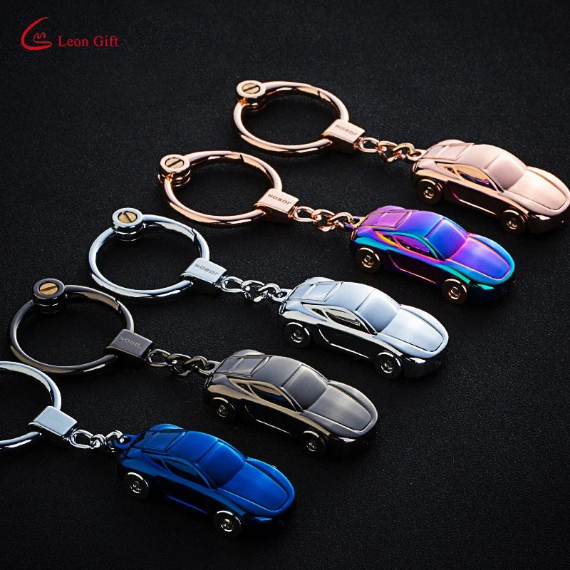 Wholesale Customized Logo Key Chain Accessories LED with Gift Box 3D Car Metal Keychain