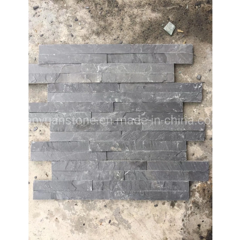 Black Slate with Natural Split for Wall Cladding