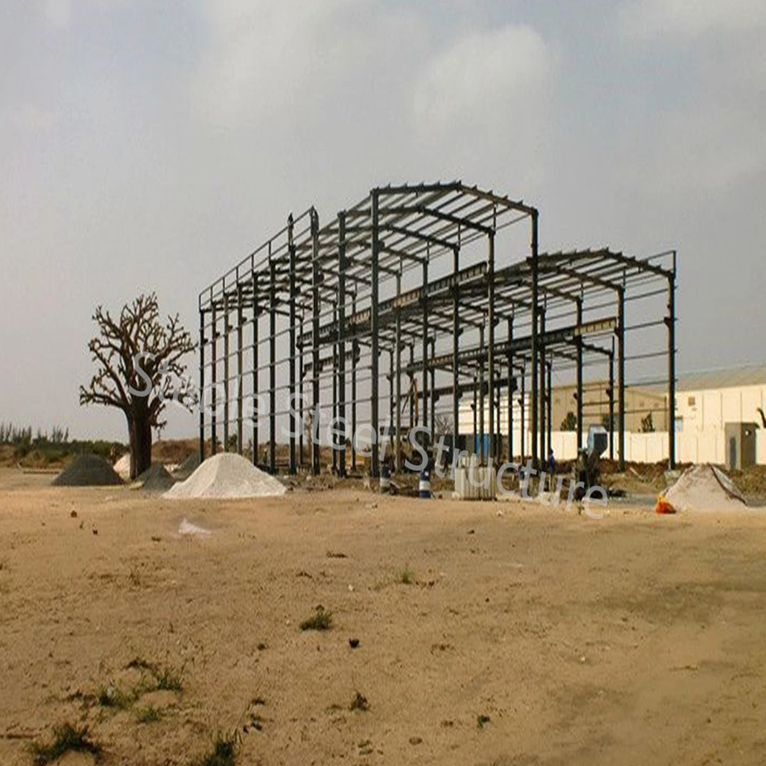 Portal Frame Light Prefabricated Factory Steel Structure Construction Metal Storage Shed Building